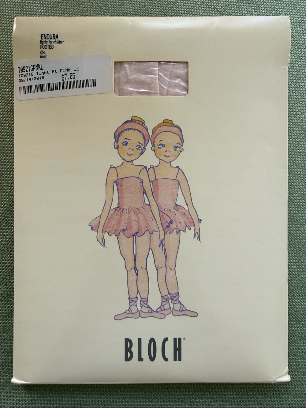 🌞 4/$20 - Bloch Endura Light Pink Footed  Dance Tights Size CHL Large New